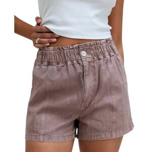 Madewell Pull-On Paperbag Jean Shorts Garment-Dyed Edition Vintage Petal Size 29